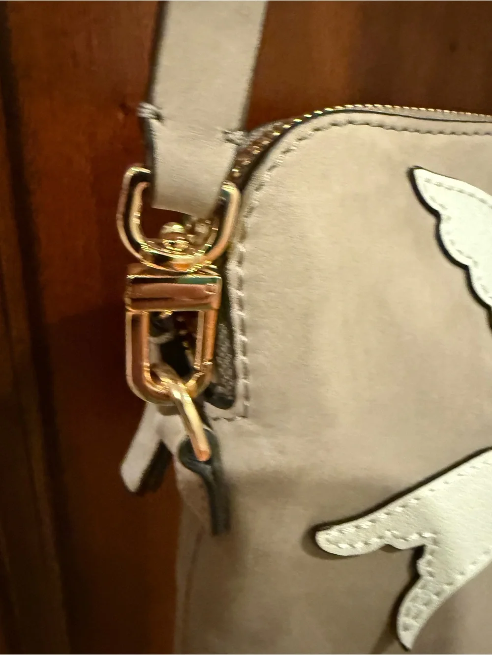Tory Burch Beige Patchwork Dove & Peace Crossbody NWOT